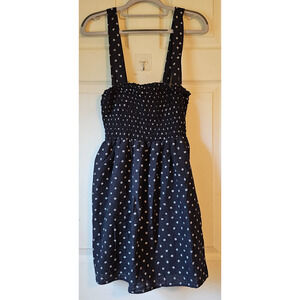 American Eagle Women’s Smocked Mini Dress Blue White Floral Sleeveless Size S